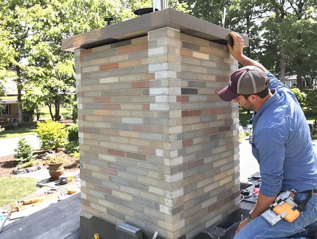 Lawndale Chimney Sweep completing a modern chimney remodel in Lawndale, CA